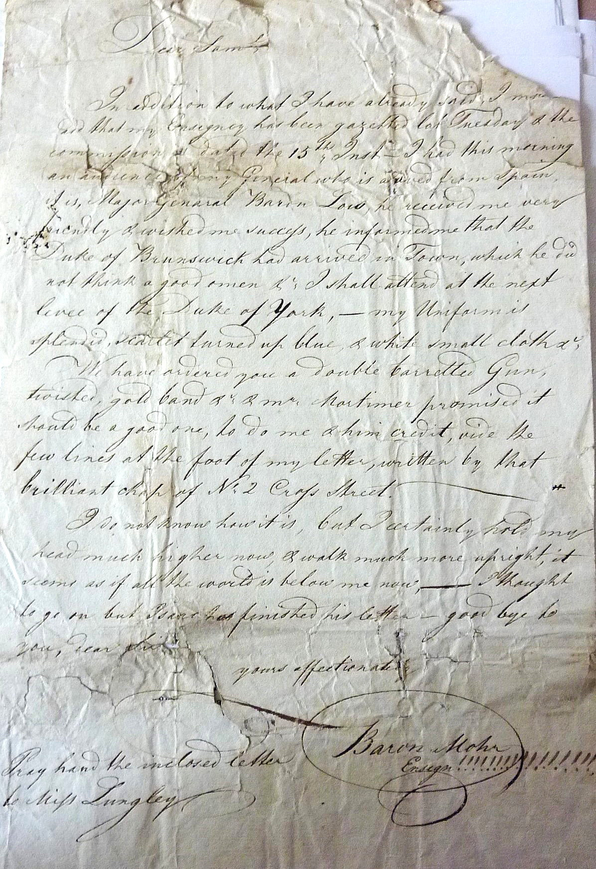 Mohr letter
