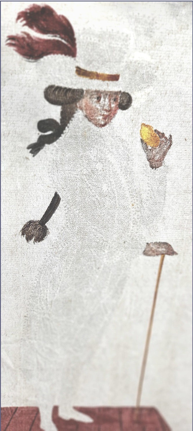 Pinprick picture Man with lemon